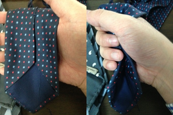 ネクタイの選び方はハリを確認する